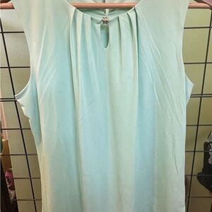 Ivanka Trump Light Green Sleeveless Blouse